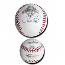 Chase Utley signed 2008 World Series Baseball JSA Authenticated